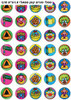Purim Symbols Metallic Stickers 0.7", 280 Stickers