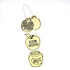 Wooden Printed Pomegranate, Apple & Honey Rosh HaShana Wall Hanging for Coloring