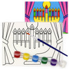 Chanukah Menorah Canvas Art Kit with Paints & Brush
