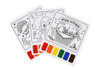 6 Purim "Dip & Paint" Sheets with 1 Paint Brush