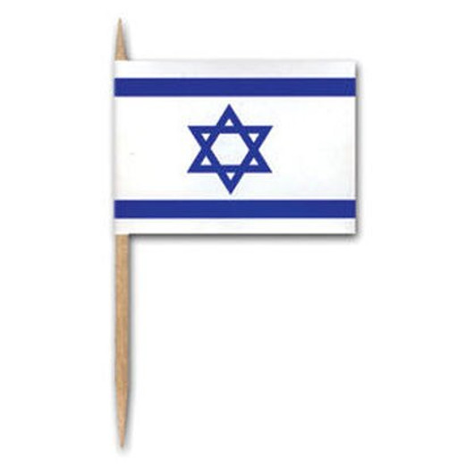 Israeli Flags on Toothpicks 100 in bag