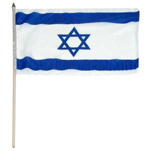 Israeli Flag on Wooden Stick