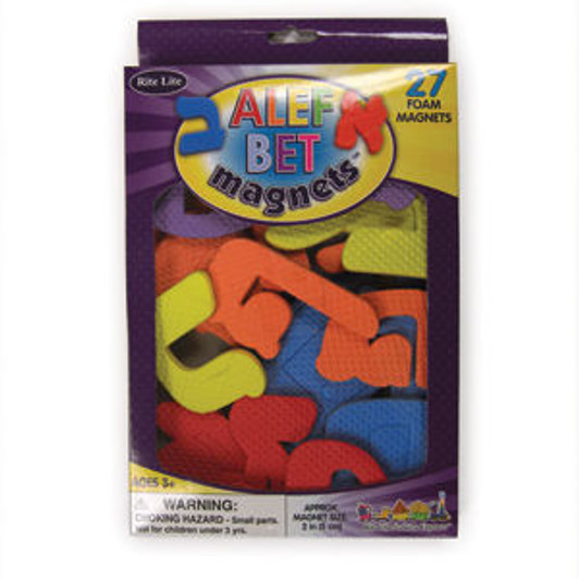 Hebrew Aleph Bet (Hebrew Alphabet) Colorful Magnetic Thick Foam Letters