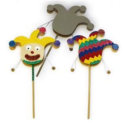 Purim Gragger Jumbo Clown Wood Flip Drum for Decoration