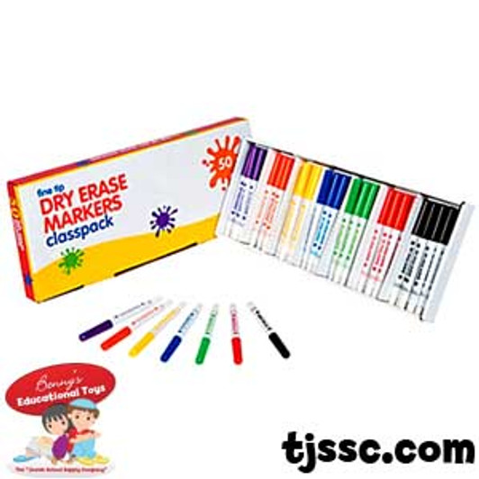 Fine Tip Dry Erase Markers 7-Color Classpack