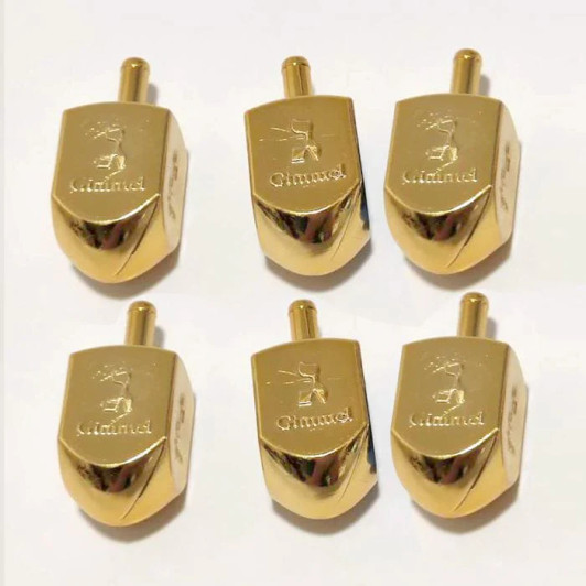 100 Gold Metallic Plastic Dreidels
