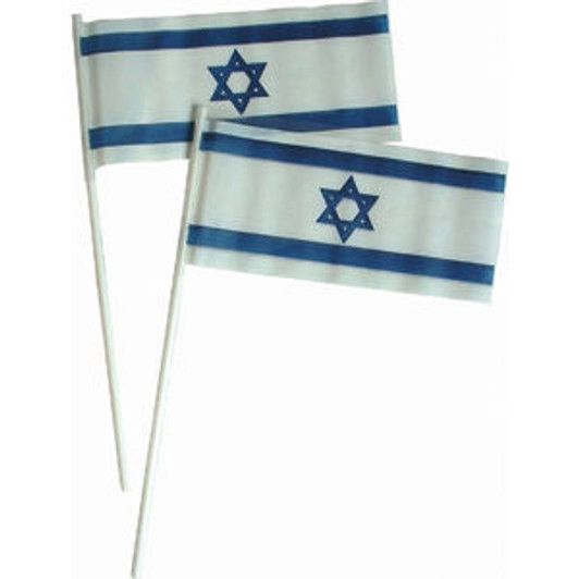 Simple & Affordable Hand Held Israeli Plastic Flags in Bulk