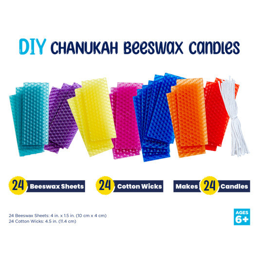 D-I-Y Chanukah Beeswax Candles Kit - Makes 24 Candles D-I-Y Chanukah Beeswax Candles Kit - Makes 24 Candles