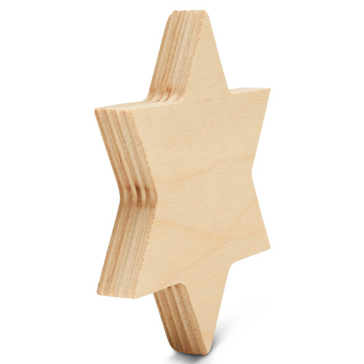 Chunky Wooden Star of David Cutout Chunky Wooden Star of David Cutout