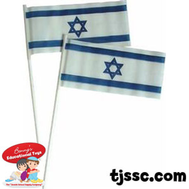 Simple & Affordable Hand Held Israeli Plastic Flags in Bulk