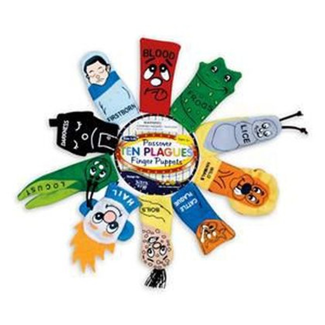 Plush 10 Plagues Finger Puppets for Passover (Pesach)