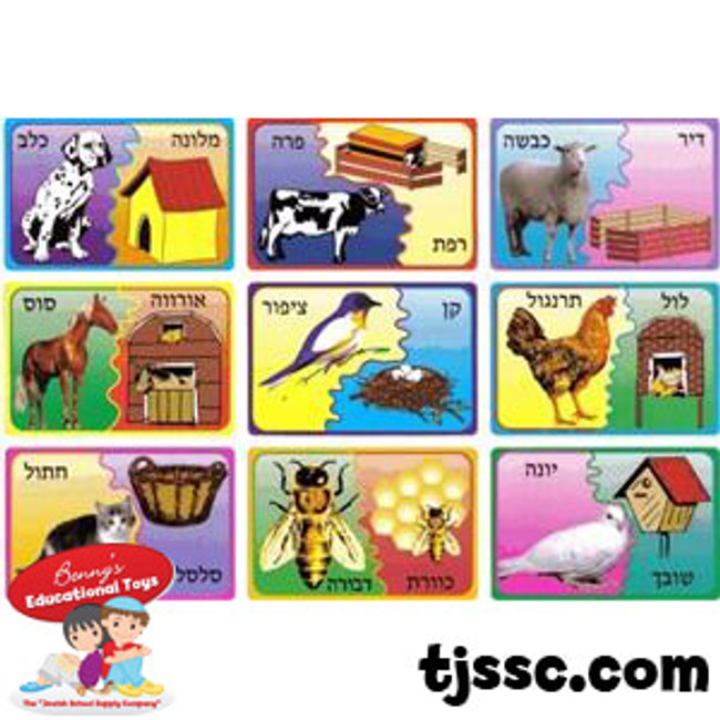 Animal Hebrew Stickers