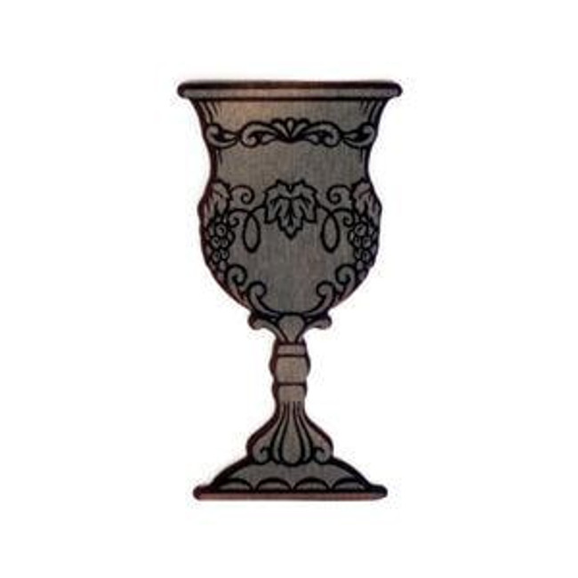 Small Silver Kiddush Cup - Die Cut Jewish Stickers