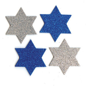 Star of David Glittering Foam Shapes