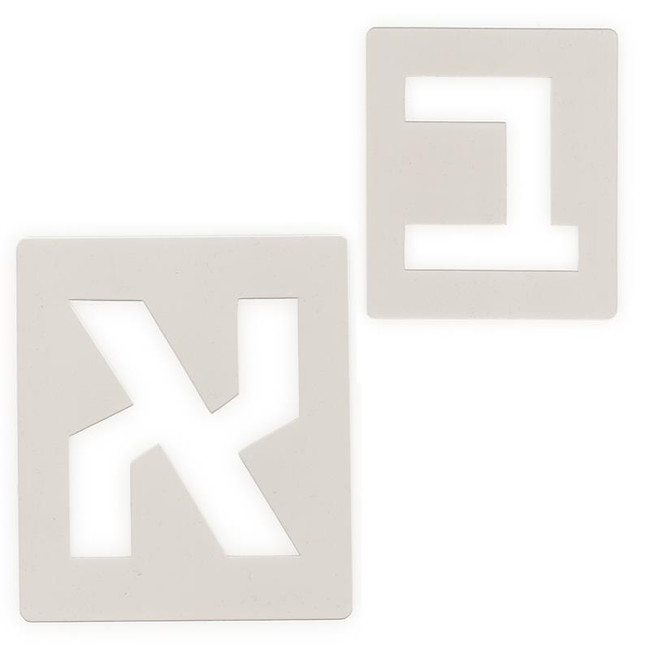 Hebrew Aleph Bet (Hebrew Alphabet) 4" Type Font Tracing Stencil (Lettering) Set