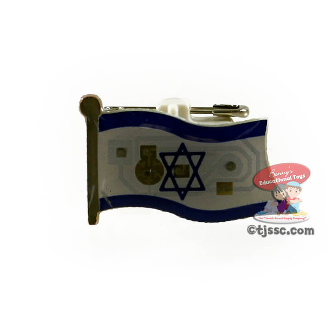 Flashing Israel Flag Lapel Pin