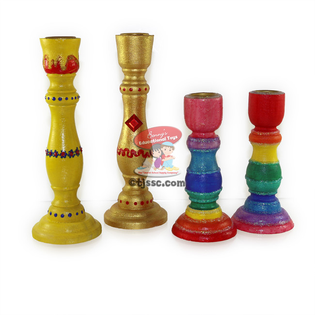 Wooden Candlesticks for Decorating in 2 sizes