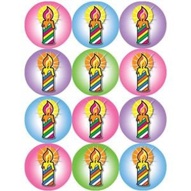 Colorful Chanukah Candles Stickers