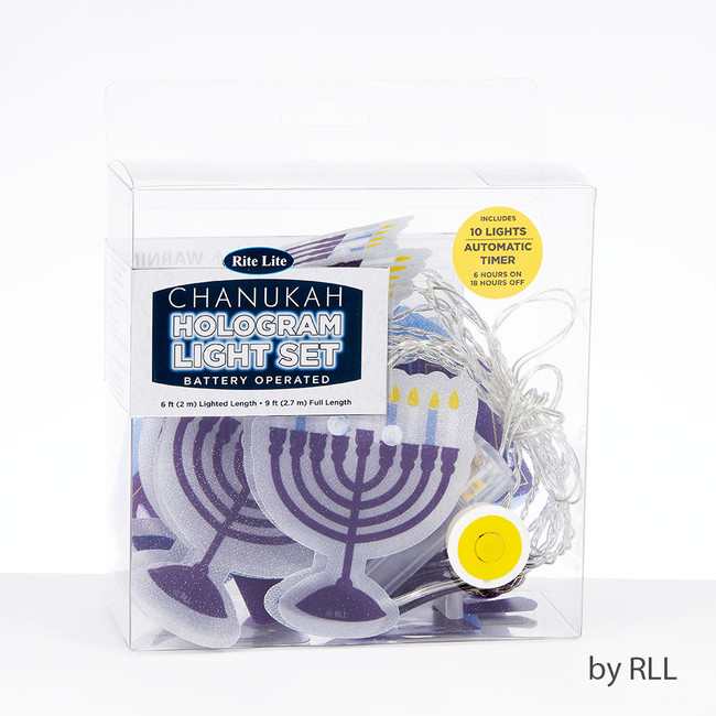 Battery Operated Chanukah Hologram Light Set