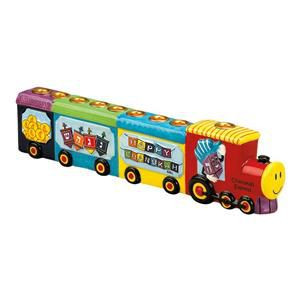 Chanukah Express Hand Painted Ceramic Menorah