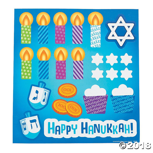 3D Menorah Sticker Scene Single