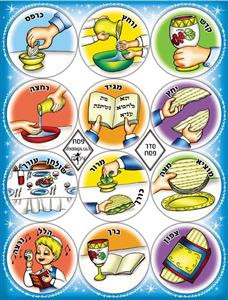 Order of the Seder Passover Stickers