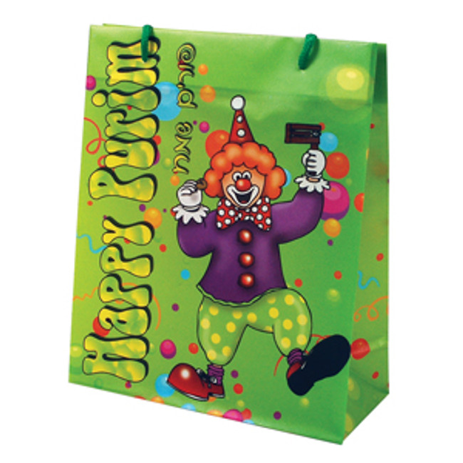 Happy Purim UPVC Gift Bag - Clown