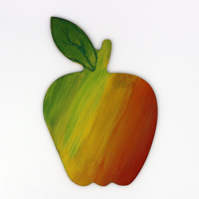 Large Laser-Cut Wooden (MDF) Apple for Decoration