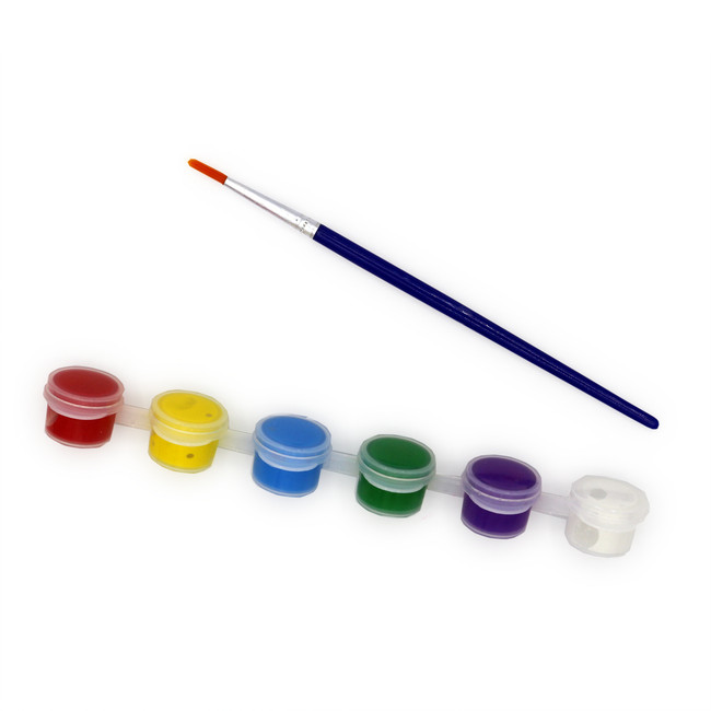 "Shabbat Shalom" in Hebrew (שבת שלום) Canvas Art Kit with Paints & Brush