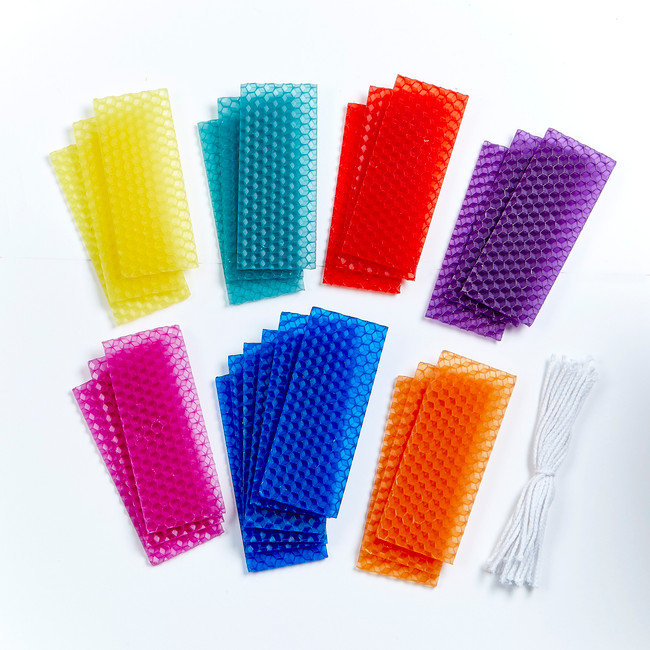 D-I-Y Chanukah Beeswax Candles Kit - Makes 24 Candles