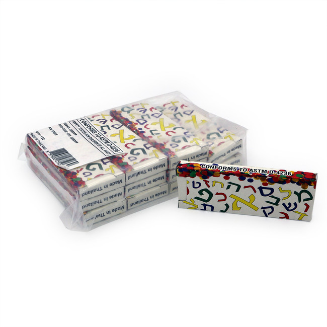 Aleph Bet Crayons - 12 Mini Boxes