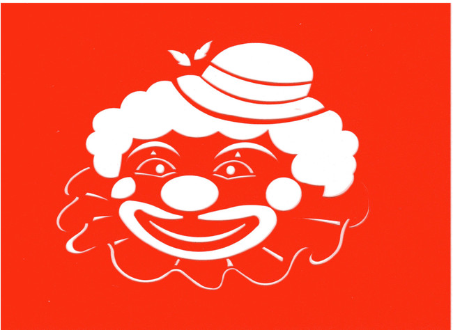 Clown Face Stencil