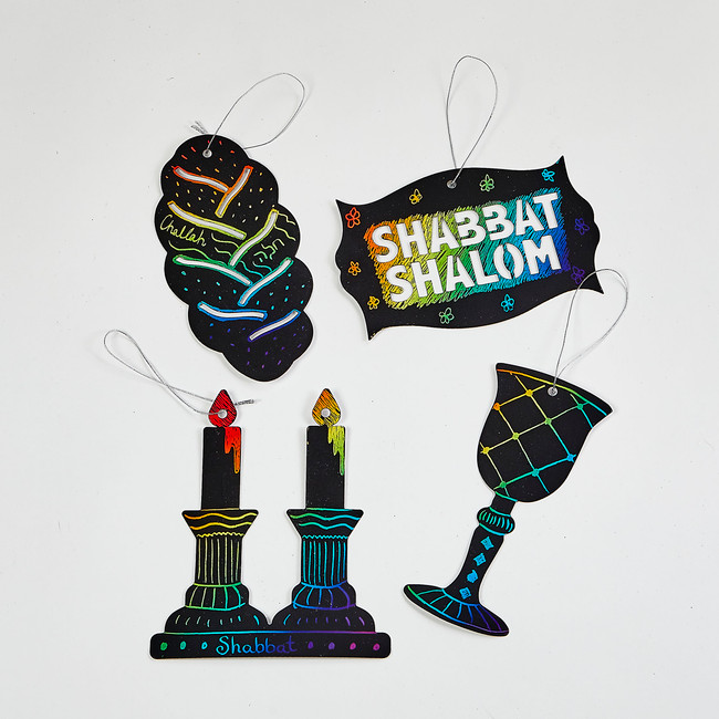 Shabbat Scratch Art (24)