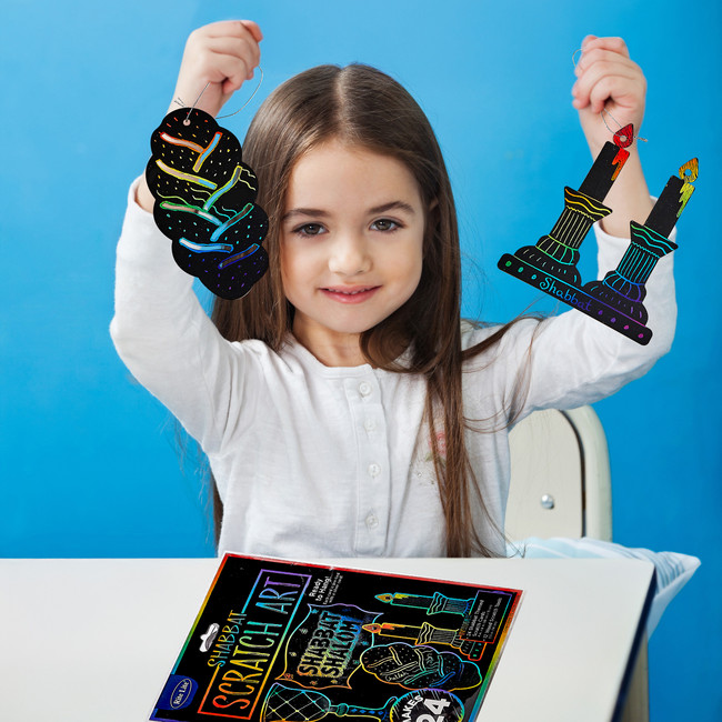 Shabbat Scratch Art (24)