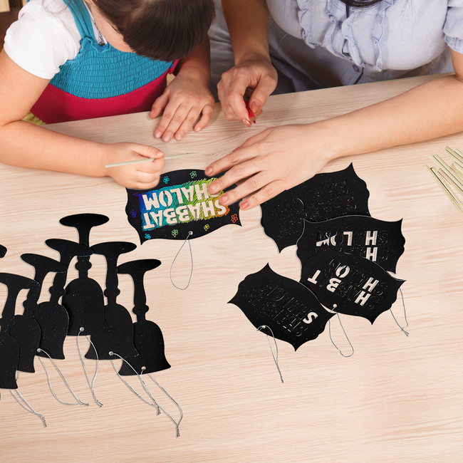 Shabbat Scratch Art (24)