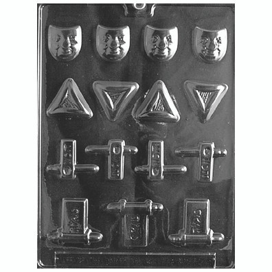 Purim Symbols Chocolate/Plaster Mold