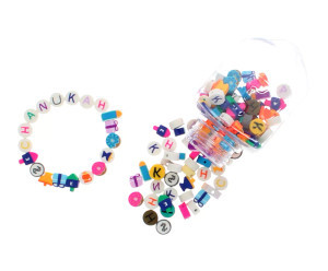 Chanukah Dreidel Filled With Beads (Approx 116 Beads)
