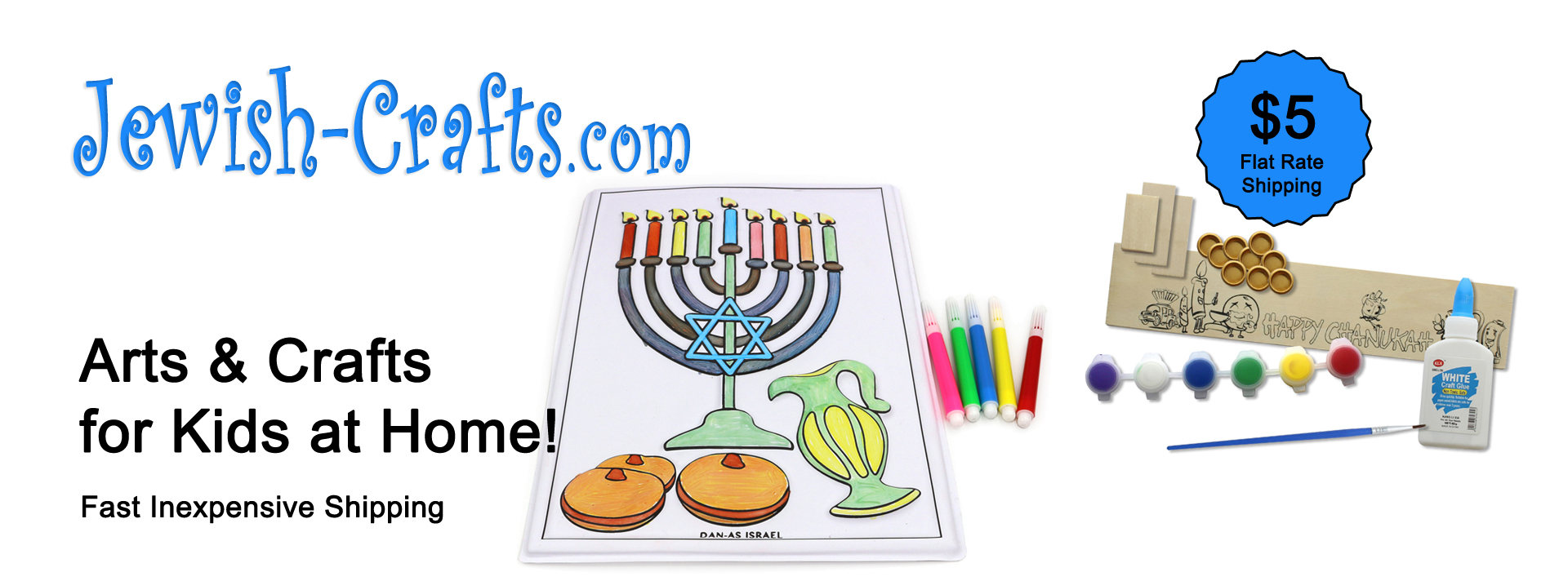 DIY Shabbat Candles Paint by Numbers - Painting Kit for Kids & Adult,  Crafts and Puzzles