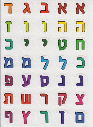 Hebrew Letters in Pictures Stickers - The Hebrew Alef Bet