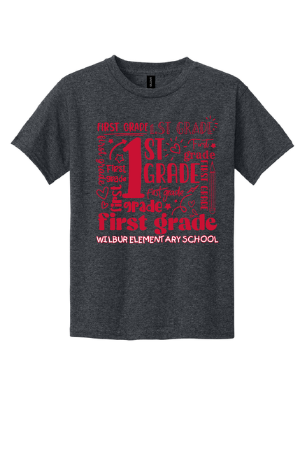 KWES - 1st grade design - on DARK HEATHER - with teacher's name or graduation year added to the back