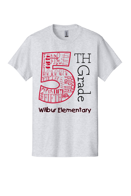 KWES - 5th grade design - on ASH - with teacher's name or graduation year added to the back