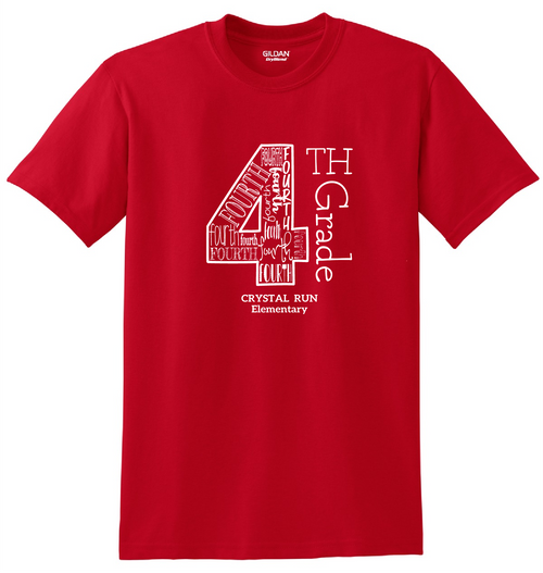 4th Grade Design - t-shirt - Red only