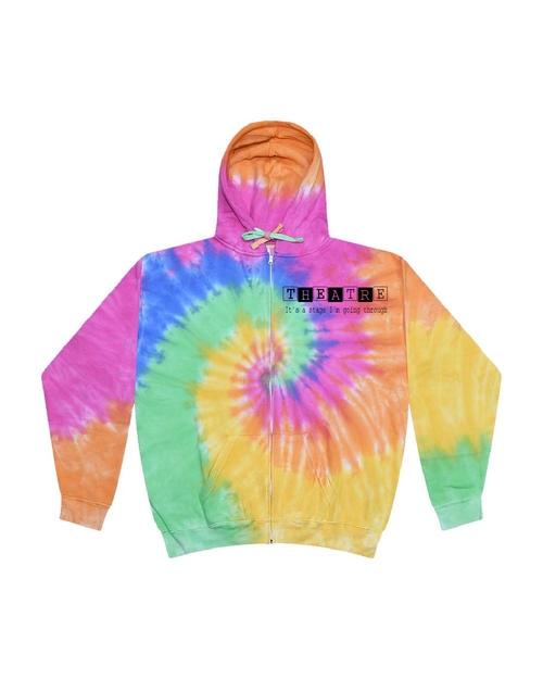 UCSCA Theatre - C8888 - Tie-Dye Adult Zip-up