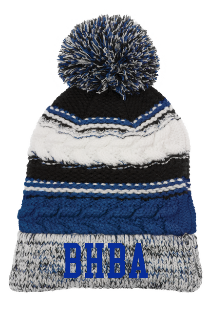 BHBA - STC21 beanie with pompom - EMBROIDERY only