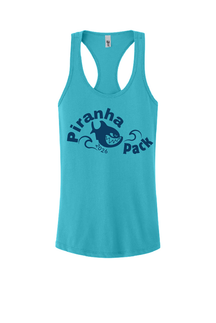 PCST - 1533 - Next Level Women's Ideal Racerback Tank - Choice of front design w/ "PIRANHAS" vertically on back