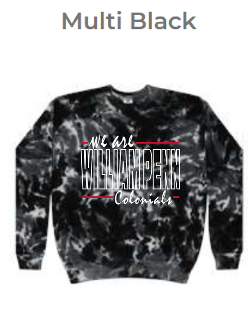 WPHS - CD8100 - Tie-Dye Adult 100% Cotton Crew Neck Sweatshirt