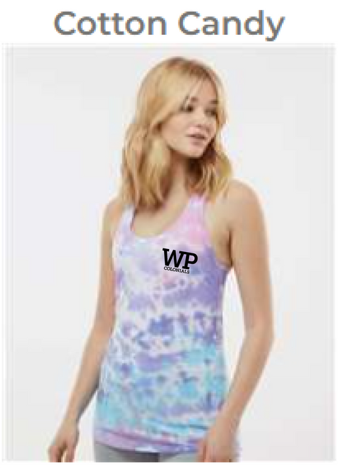 WPHS - 3400 - Women's Tie-Dyed Racerback Tank Top