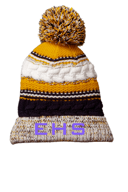 EHS Boys Soccer - STC21 beanie with pompom - EMBROIDERY only