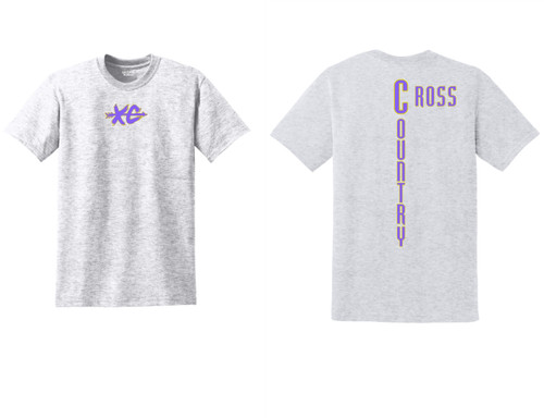 EHS Cross Country - Specialty Design small front & back vertical words - Unisex Apparel  ASH ONLY