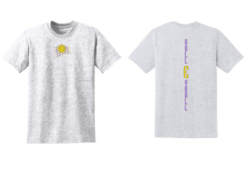 EHS Volleyball - Specialty Design small front & back vertical words - Unisex Apparel ASH ONLY